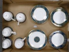 Royal Doulton Carlyle tea ware: to include 5 cups, 6 saucers and 6 side plates