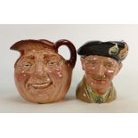 Royal Doulton large character jug Monty: together with John Barleycorn (2)