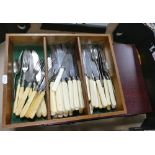 A collection of cutlery: to include fish knifes, spoons, forks etc