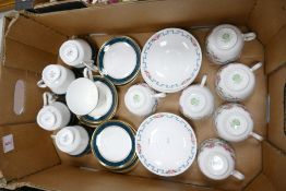 A collection of Royal Doulton and Minton tea ware: including Baltimore cups & saucers, seconds
