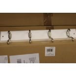 Amazon returned items: boxed white and pine coloured coat racks (20).