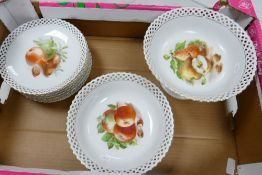 A collection of Bavaria china: to include footed bowl, 2 x fruit bowls and 6 plates.