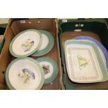 A collection of Wedgwood Sarah's Garden Pattern items to include: diner plates, open veg dishes,