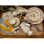 A mixed collection of items to include: Wedgwood Jasperware, Lilliput Lane Cottages, Brambly Hedge