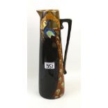 Thomas Forester Art Nouveau Tall Jug with Peacock design