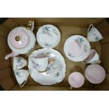 Queens ware Louise tea set: to include cake plate, 6 trio's, milk jug, sugar bowl, teapot