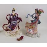 Franklin Mint Figures: Maku & The Dragon Kings Daughter (damage to ribbon noted)(2)