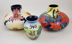Three Old Tupton Ware Vases