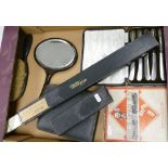 Cased mappin & Webb knife set: together with a vintage monopoly game, A W Faber ruler, mirror and