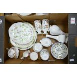 A mixed collection of items to include: Royal Doulton, Aynsley. Wedgwood, floral tea ware
