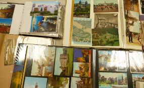 A collection of vintage Colour & B/W Postcard albums: with theme's of Europe, Australia etc