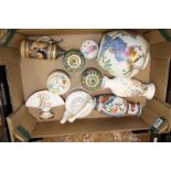 A mixed collection of items to include: Oriental themed items, cloisonne lidded pots etc