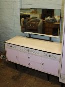 1960's Formica dressing table with mirror: