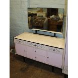 1960's Formica dressing table with mirror: