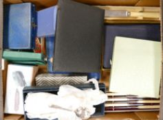 A mixed collection of items to include cased cutlery, sewing packs, portable irons etc