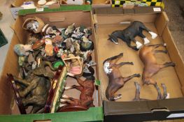 A large collection of Country Artists: and similar resin animals (2 trays).