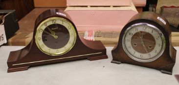 Smiths Art Deco mantle clock: together with a President mantle clock. With keys