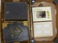 Victorian Photo Album with brass locker: together with 2 19th century Holy Bibles(2)