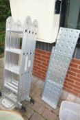 Aluminium Folding Ladders with Stage: