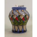 Moorcroft 12 days of Christmas, 11 pipes a pipping vase: Height 7.5cm