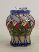 Moorcroft 12 days of Christmas, 11 pipes a pipping vase: Height 7.5cm