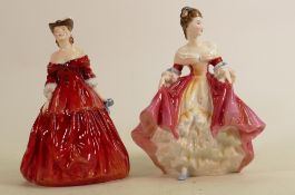 Royal Doulton Lady figures: Southern Belle HN2229 & Vivienne HN2073(2)