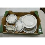 Royal Doulton Burgundy dinner ware: to include 2 tureens, 8 bowls, gravy boat and saucer, 8 dinner
