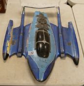 Very Large Gerry Anderson Pre Made Solid Vehicle: damaged, length 64cm