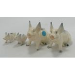 Beswick pig 832 x 2: together with a piglet trotting and one running (4)