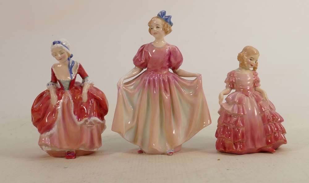 Royal Doulton Lady Figures Goody Two Shoe HN2037, Rose HN1368 & seconds Sweeting HN1936(3)