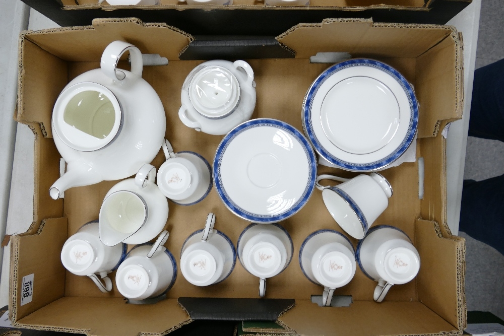 Royal Doulton Atlanta tea set: to include 8 cups, saucers, side plates, milk jug, sugar bowl, tea