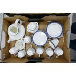 Royal Doulton Atlanta tea set: to include 8 cups, saucers, side plates, milk jug, sugar bowl, tea