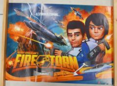 Signed Gerry Anderson Fire Storm Poster: 60 x 85cm