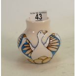 Moorcroft 12 days of Christmas, 6 geese a laying vase: designed by Kerry Goodwin. Height 7.5cm