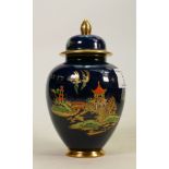 Carlton Ware Vase & Cover: height 19cm