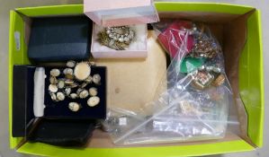 Job lot collection of costume jewellery and watches: Includes hallmarked silver Accurist ladies