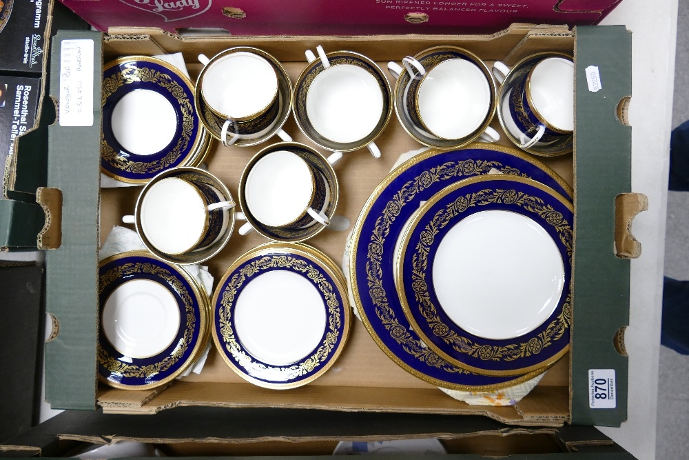 Coalport Viceroy tea and dinner ware: to include, 6 coffee cans, tea cups, side plates, 12 saucers
