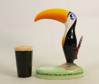 1990's Guinness GBI Advertising Toucan: height 24cm, beer glass unstuck