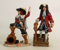Royal Doulton resin figures: D'Artagnan & Captain Hook(2):