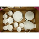 Royal Worcester Reflections coffee set: to include 7 cups, coffee pot, milk jug, sugar bowl, 9