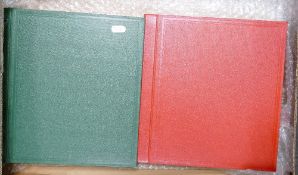 Two albums of world stamps mint and used: Includes part and full sets, plus album of Canada.