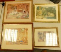 Four Framed Sir Russell Flint Framed Prints: largest 45 x 54cm(4)