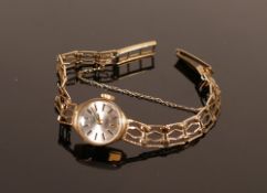 9ct gold Talis wristwatch & 9ct gold bracelet, gross weight 10.5g: