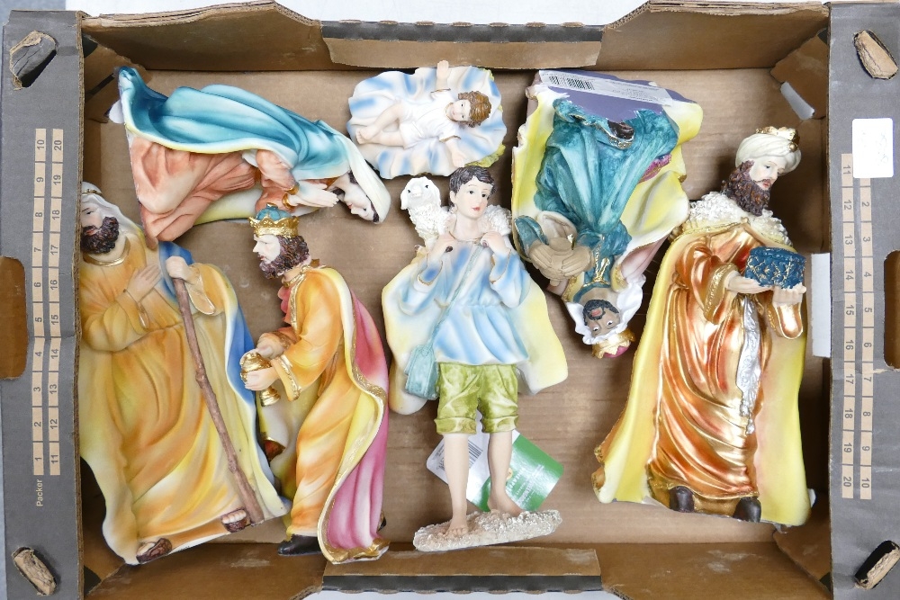 Modern Plastic Nativity Set: