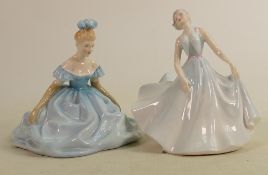 Royal Doulton Lady figures: Debutante HN2210 & Pirouette HN2216(2)