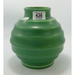 Keith Murray for Wedgwood green glaze vase