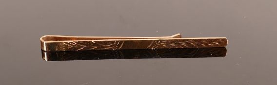 9ct gold tie pin, 1.9g: