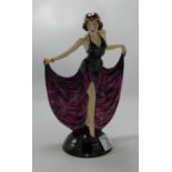 Kevin Francis figure of lady holding her dress with both hands: artists colourway by Jon Michael,