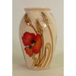 Moorcroft Harvest Poppy vase: designed by Emma Bossons, height 13cm
