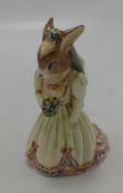 Royal Doulton bunnykins figure The Bride: painted in different colours with not for sale back stamp.